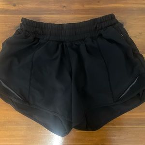 Black Lululemon Hotty Hot Shorts